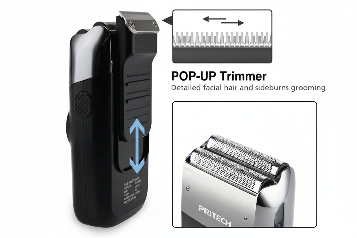 2-in-1 Electric Foil and Bald Shaver for Men